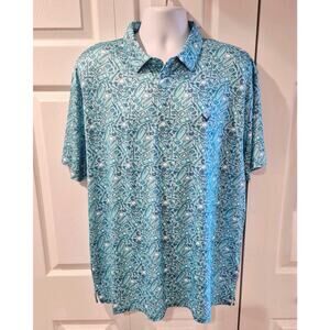 Callaway Men's Shirt Opti-Dri Performance AOP Cocktail Drink Print Polo Size XL